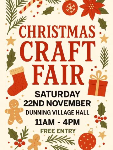Dunning Christmas Craft Fair - festive poster