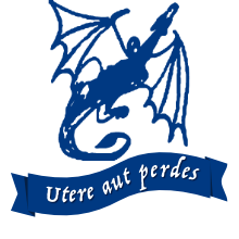 Dunning Hall Group Dragon Logo with Utere aut Perdes motto